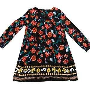 LOFT Stained Glass Floral swing dress